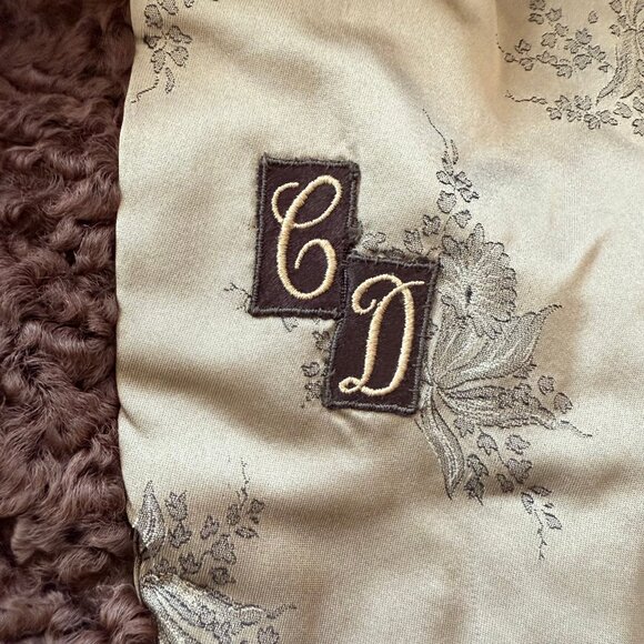 Vintage 60s Brown Persian Lamb Wool and Mink Fur Coat Size M-L - Picture 9 of 16